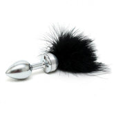 Small Butt Plug With Black Feathers Default Title > Anal Range > Tail Butt Plugs
